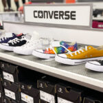 Assorted Converse Shoes on the shelf