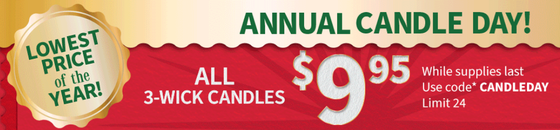 Bath and Body Works Candle Day Promo