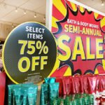 Bath and Body Works Semi Annual Sale 2023 sign in store