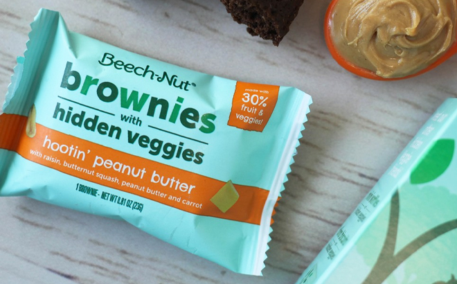 Beech Nut Brownies with Hidden Veggies in Hootin Peanut Butter Flavor
