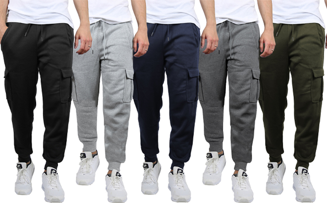 Blue Ice Mens Fleece Lined Cargo Joggers Overview