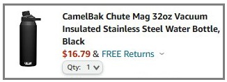 CamelBak Final Price at Checkout