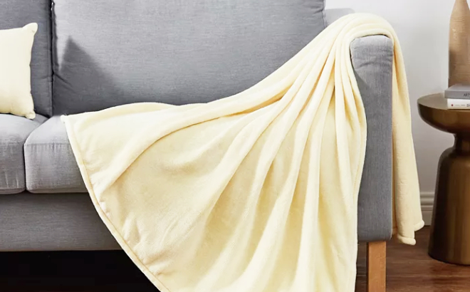 Cannon Solid Plush Throw