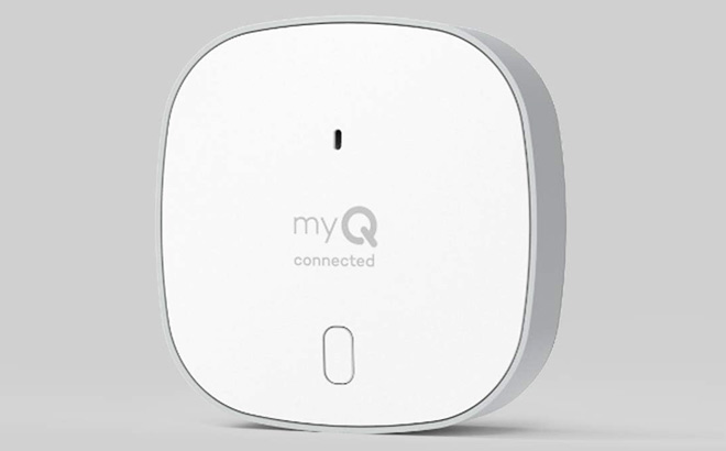 Chamberlain Garage Door Sensor on Grey Background Chamberlain Garage Door Sensor on Grey Background