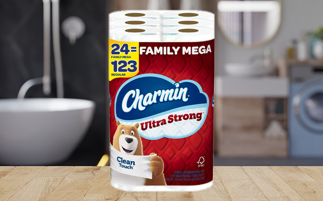Charmin Ultra Strong Clean Touch Toilet Paper 24 Family Mega Rolls 123 Regular Rolls