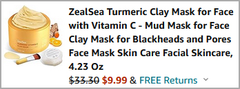 Checkout page of ZealSea Turmeric Vitamin C Clay Mask Checkout page of ZealSea Turmeric Vitamin C Clay Mask