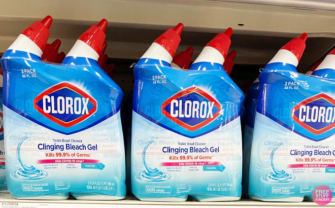Clorox Toilet Bowl Cleaner Clinging Bleach Gel 2 Pack