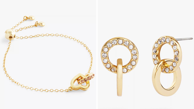 Coach Outlet Interlocking Open Circle Heart Slider Bracelet