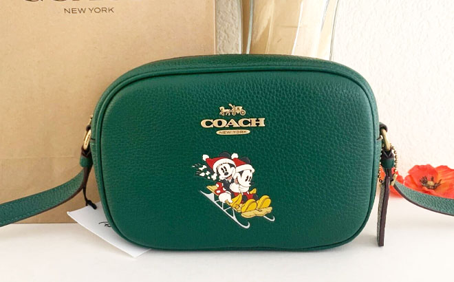 Coach Outlet x Disney Mini Jamie Camera Bag on a Table