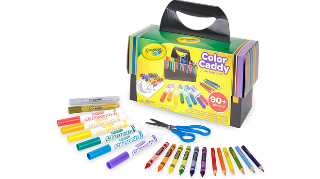Crayola Color Caddy with items on the table
