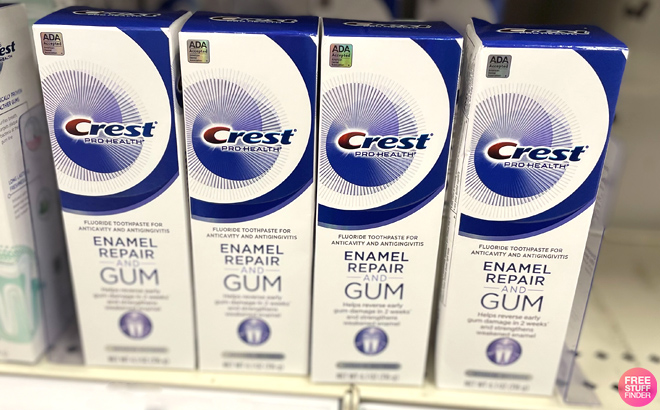 Crest Pro Health Gum and Enamel Repair on a Store Shelf