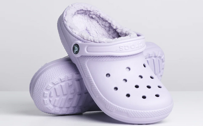 Crocs Classic Lined Clogs in Lavender Color