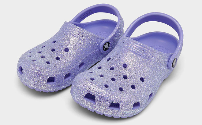 Crocs Girls Classic Glitter Clogs