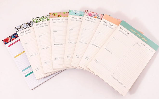 Daily to Do List Notepad in Different Styles