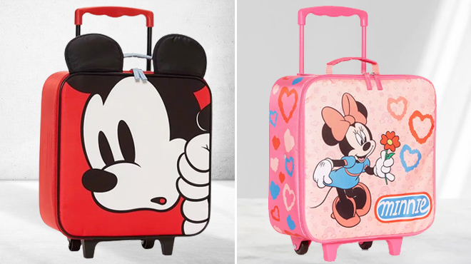 Disney Collection Mickey and Friends Mickey Mouse andDisney Collection Mickey and Friends Minnie Mouse 13 Inch Luggage