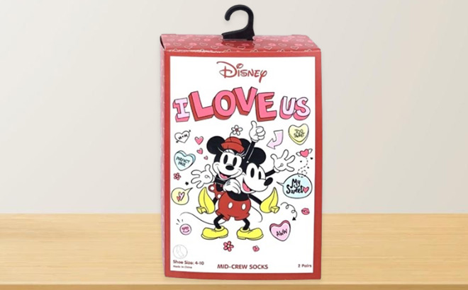 Disney Mickey Friends Valentines Day Womens Gift Set on a Table