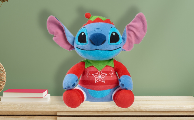 Disney Stitch Holiday Large 11 inch Plush Stuffed Animal