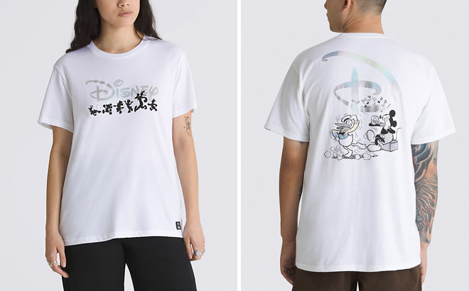 Disney X Vans Club 100 BFF T Shirt and Disney X Vans Music Box T Shirt
