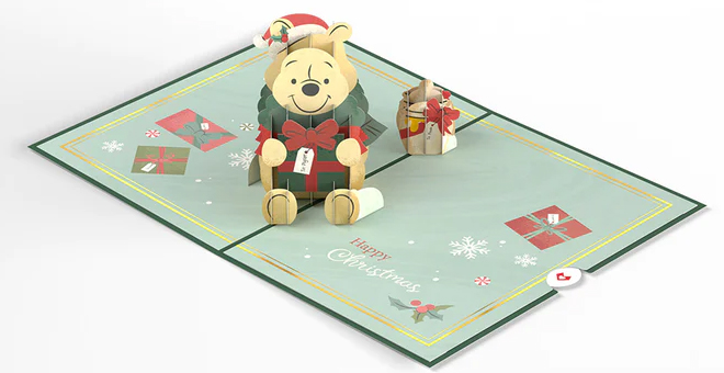 Disneys Winnie The Pooh Merry Bright Christmas Pop Up Card
