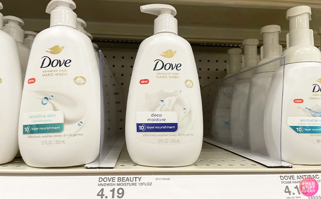 Dove Beauty Advanced Care Hand Wash Deep Moisture on a Shelf at Target