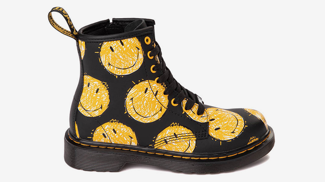 Dr Martens x Smiley 1460 8 Eye Kids Boots