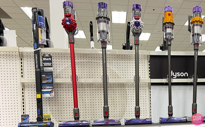 Dyson V8 Origin Cordless Stick Vacuum on Target Store Shelf