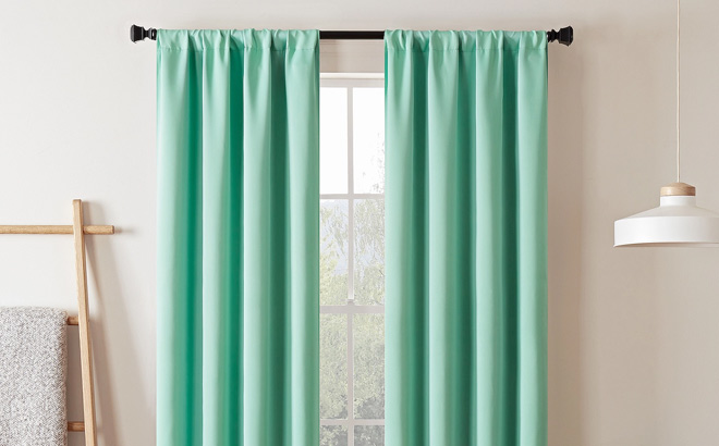 Eclipse Darrell Blackout Curtain in Mint Color