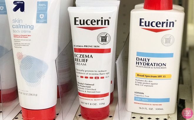 Eucerin Eczema Relief Body Creme on the shelf