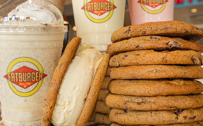 Fatburger Drinks and Cookies