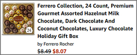 Ferrero Rocher 24 Count Assorted Gift Box Checkout Screenshot Ferrero Rocher 24 Count Assorted Gift Box Checkout Screenshot