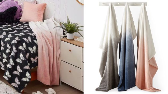 Forever 21 Sonja Faux Fur Ombre Throws