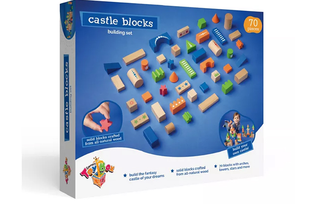 Geoffreys Toy Box Castle 70 Pieces Blocks Building Set