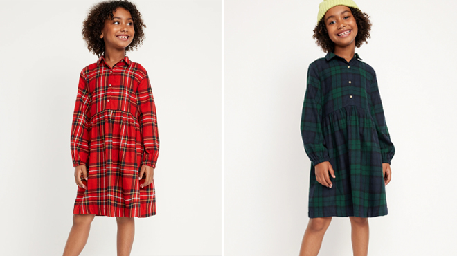 Girl Wearing Old Navy Girls Plaid Dress Girl Wearing Old Navy Girls Plaid Dress