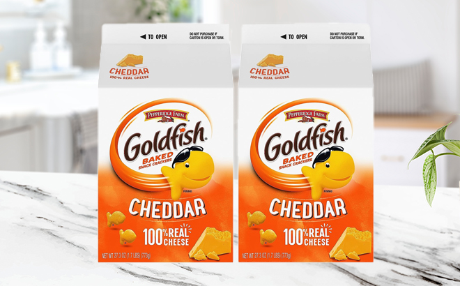 Goldfish Cheddar Crackers 27 3 Ounce Two Cartons