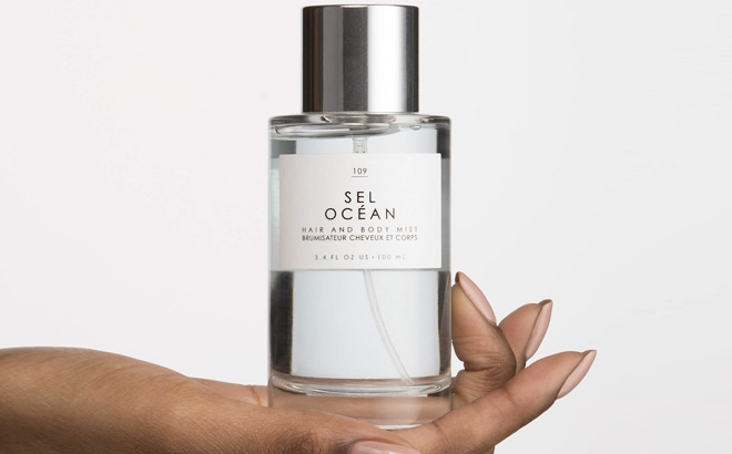 Gourmand Hair and Body Mist Ocean Scent in Hand