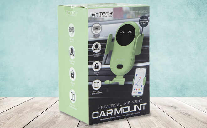 Green Robot Smartphone Air Vent Car Mount