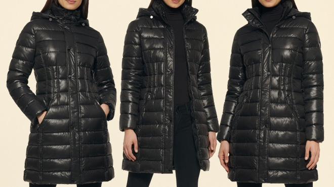 Guess Hooded Quilted Puffer Jacket