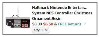 Hallmark Nintendo Entertainment System Controller Ornament Final Price at Checkout