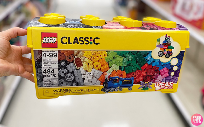 Hand Holding LEGO Classic Medium Creative Brick Box