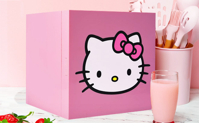 Hello Kitty Pink Cooler Mini Fridge