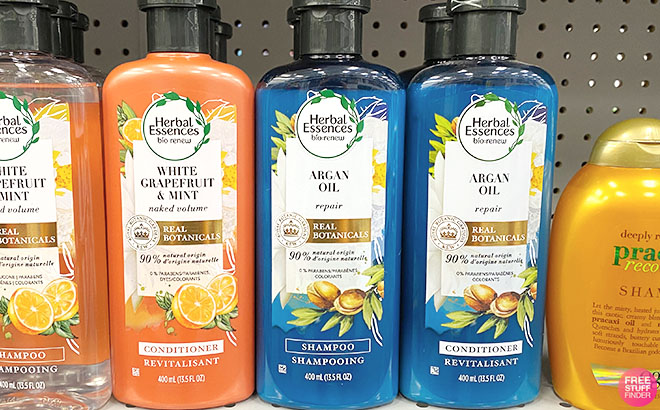 Herbal Essences Bio Renew Argan Oil Hair Care on a Shelf