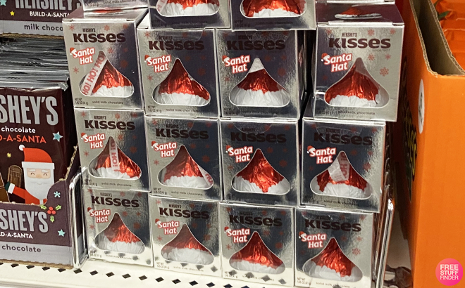 Hersheys Kisses Santa Hat Christmas Candy Gift Box