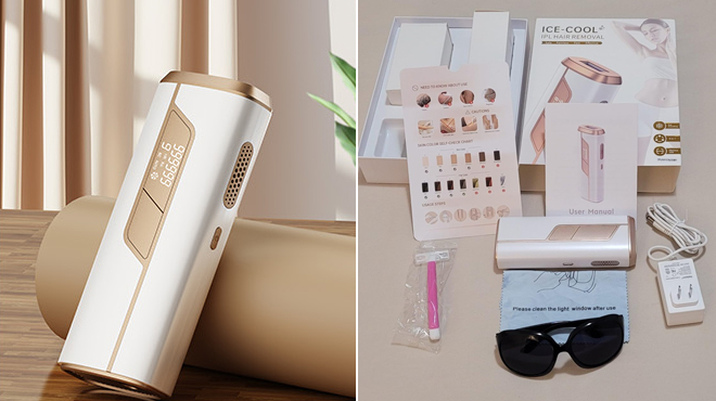 IPL Hair Removal Device on the table