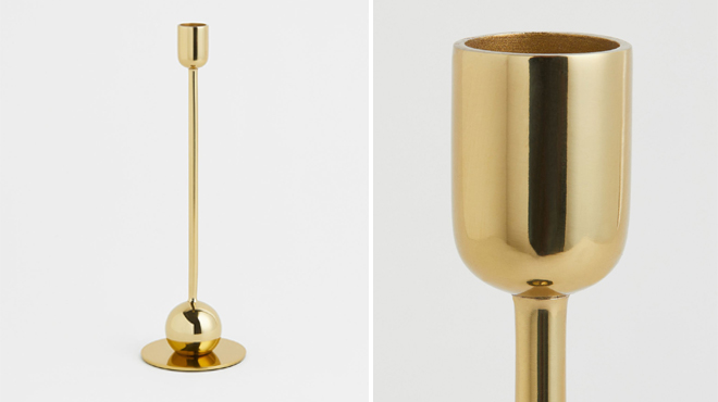 Images of HM Tall Metal Candlestick