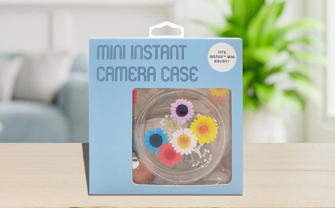 Instax Mini Camera Case in a Box on a Table
