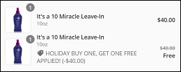 Its a 10 Miracle Leave In Checkout