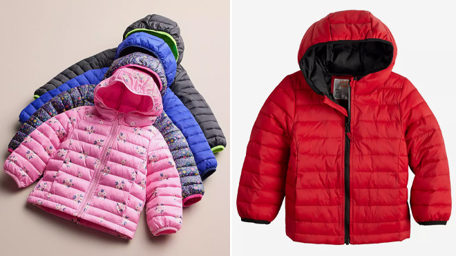 Jumping Beans Baby and Toddler Lightweight Puffer Jackets
