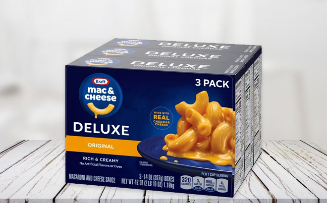 Kraft Deluxe Original Cheddar Macaroni Cheese Dinner