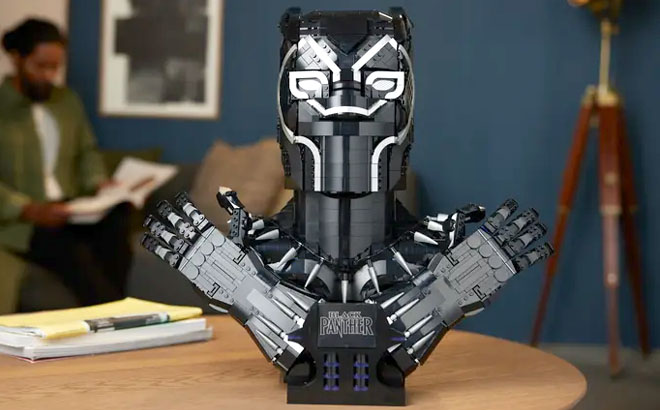 LEGO Black Panther on a Table