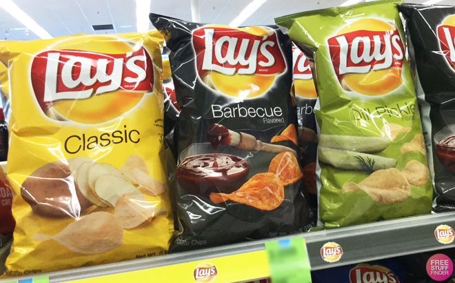 Lays Potato Chips On Shelf